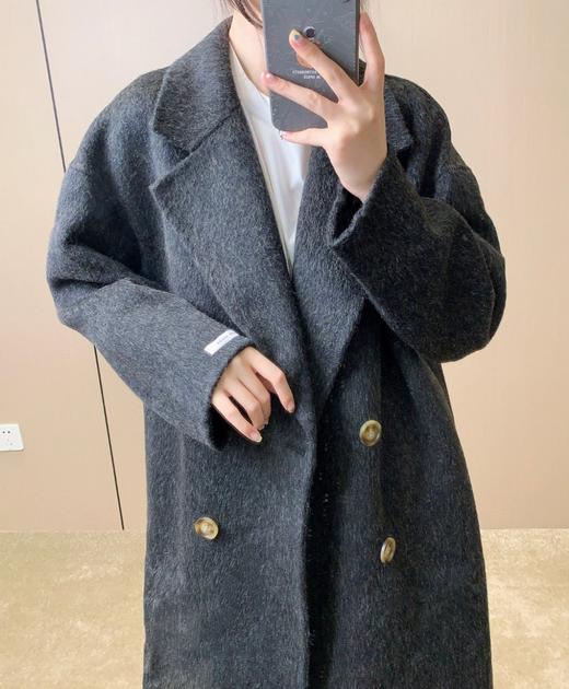 52%羊毛双面呢大衣保暖经典落肩款 商品图0