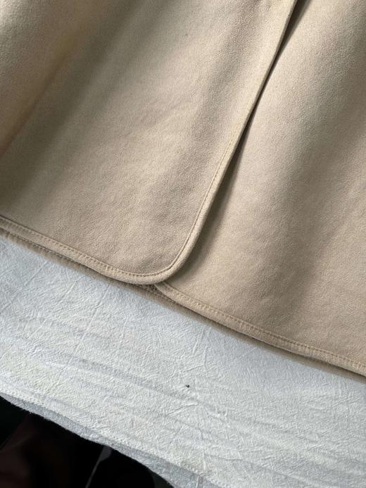 贝壳三 气质通勤翻领内里加绒外套仿羊羔毛保暖拼接夹克C120522 商品图5