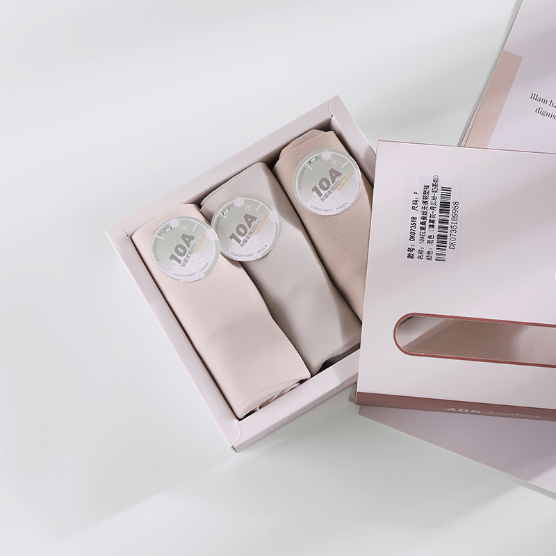 美奈川 10A抗菌桑蚕丝无痕轻塑裤（薄雾灰-月贝粉-奶茶咖）DK07351B