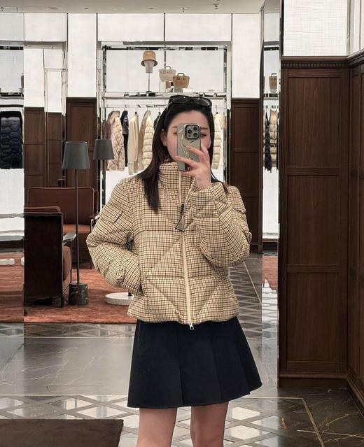 蒙口 25秋冬新款 千鸟格立领羽绒服(TM) 商品图1