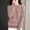 大码毛衣女秋冬季圆领打底衫宽松显瘦套头针织衫女士长袖上衣洋气 商品缩略图4