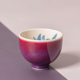 问鼎钧瓷梦鼎鹅黄青花精工款韶秀杯(凌渡仙)