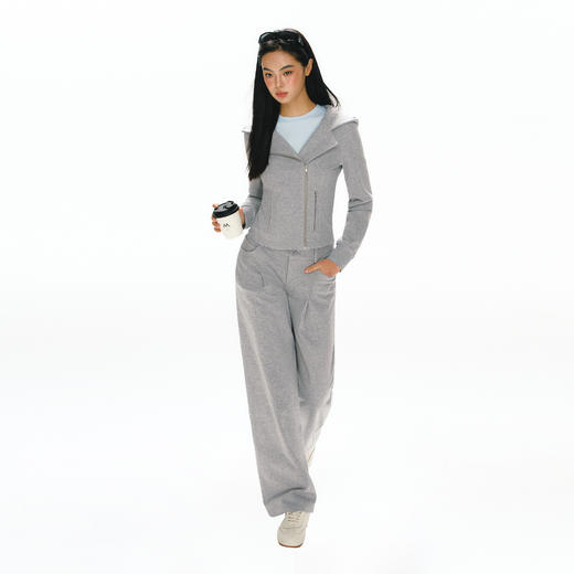 Ariseism 美式复古设计感外套长裤套装女秋冬新款两件套 商品图0