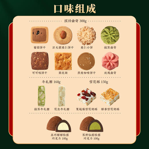 【福满吉年礼盒】皇家2025春节年货礼盒装中式糕点过年走亲戚送礼品新年高端点心团购949g 商品图7