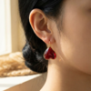 北京仓｜Loulou de la Falaise-Clover-勃垦第红 爱心 耳环［法国设计师］ 商品缩略图1