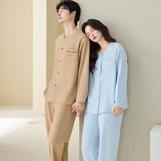 【MUMIANER牧棉儿--羊毛蚕丝情侣家居服套装】细腻柔顺软感织造 高密编织高暖度 宽松慵懒高弹力 商品图2
