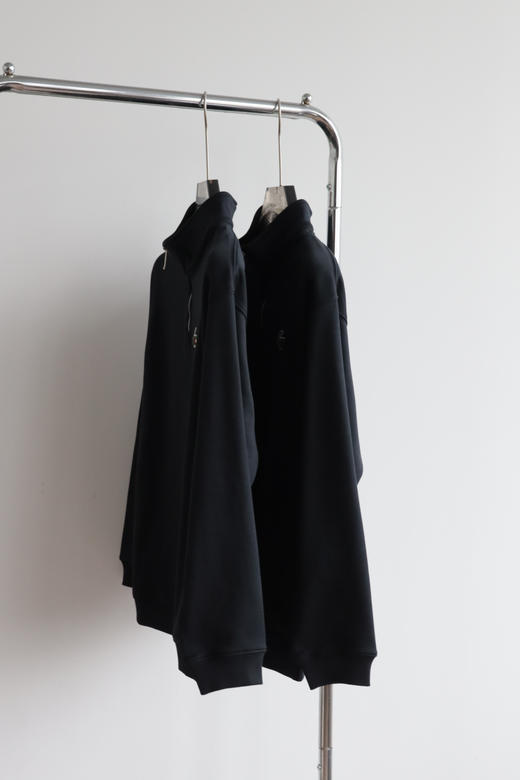 L.A.C 25法系小渔 秋冬加绒 情侣款半拉链毛圈卫衣 WY004 商品图4