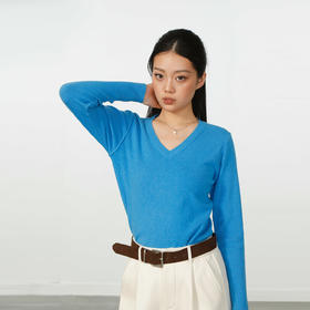 纯色百搭极简V领针织毛衣-纪念日百货门店同款167947271