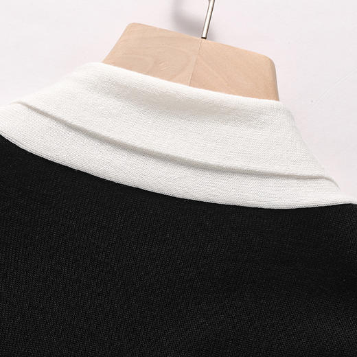 「自」全新升级【铂金会员128/天猫169/差价41】(22648)洛诗琳法式蝴蝶结领长袖针织衫2025秋冬气质飘带假两件毛衣 商品图3