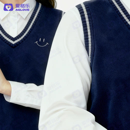 学院风毛衫V领针织马甲（春秋款） 商品图1