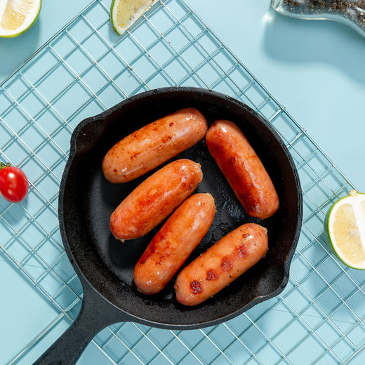 热卖！馋哭！【超值4袋装】【浙江老字号、舌尖中国美食推荐】金字 猪肉烤肠 4根/袋  拒绝淀粉着色剂 猪肉＞80% 只用新鲜猪腿肉 一口鲜香满口回味 全家爱吃 商品图2