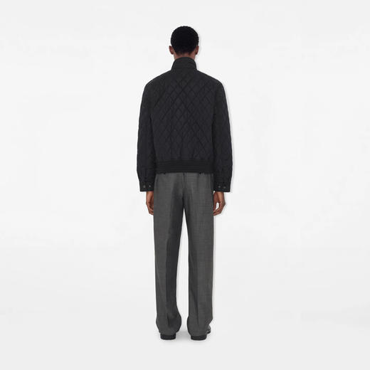 BURBERRY 巴宝莉 男士格纹衬里绗缝尼龙夹克棉服 黑色 8110187 A1189 商品图5