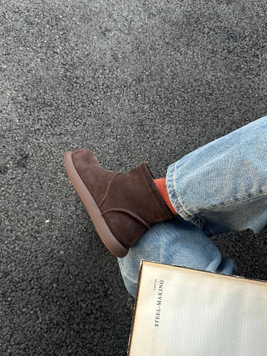 真皮牛反绒皮雪地靴2025年冬季新款靴子 可选单里/加绒款 保暖时尚百搭 商品图8