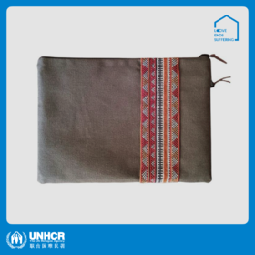 心艺手作：灰色皮革笔记本电脑包 Laptop Sleeve in Grey