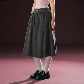 Ariseism 美式复古设计感灰色半身裙女秋季新款裙子