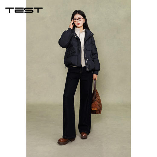 冬上新通勤简约利落短款保暖羽绒服2254030 商品图1