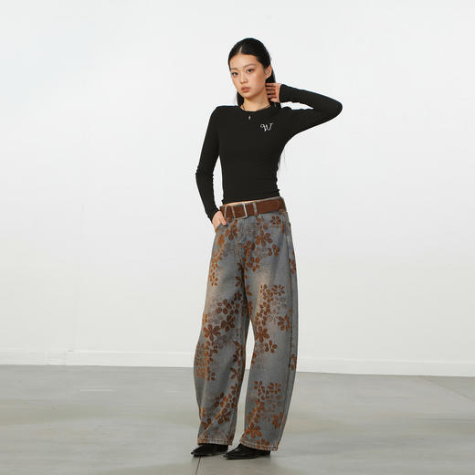 潮流百搭荒诞双面金丝绒款女裤-纪念日百货门店同款168145861 商品图3