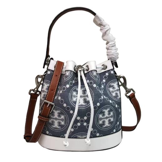 【特惠】【送礼盒礼袋】Tory Burch/汤丽柏琦女士时尚百搭单肩斜挎手提水桶包 商品图11