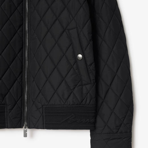 BURBERRY 巴宝莉 男士格纹衬里绗缝尼龙夹克棉服 黑色 8110187 A1189 商品图2