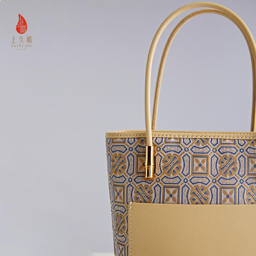 SAINTJOY/上久楷  宋锦拎包 四方定胜 BWS24A0101-E （不含礼盒包装） 商品图8