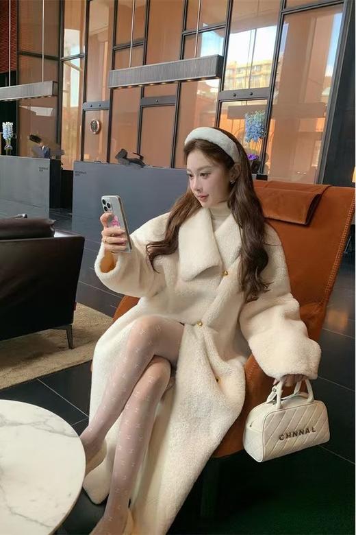 ELLA JADE 名媛气质皮毛一体环保皮草大衣外套 21955 商品图2