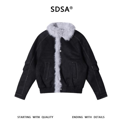 G727SDSA男士秋冬新款痞帅男装设计感毛绒领翻领夹克外套百搭时尚个性 商品图1