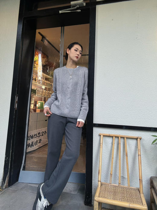 【复古羊绒】噢蜜ooomeooo麻花羊绒套头衫 商品图2