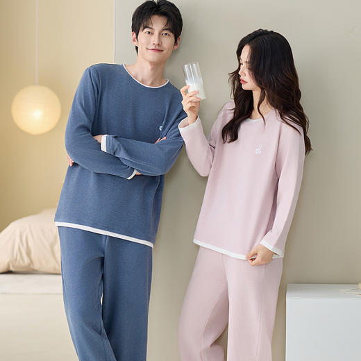 【MUMIANER牧棉儿--羊毛蚕丝情侣家居服套装】细腻柔顺软感织造 高密编织高暖度 宽松慵懒高弹力 商品图6