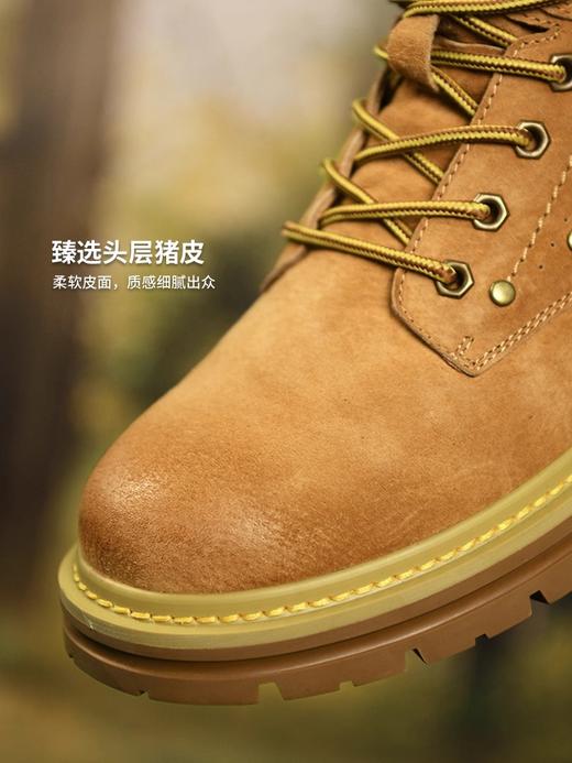品牌直发【百年品牌Lee 清仓要疯了】美式复古马丁靴男款2025新款 冬季大黄靴户外工装靴 商品图3