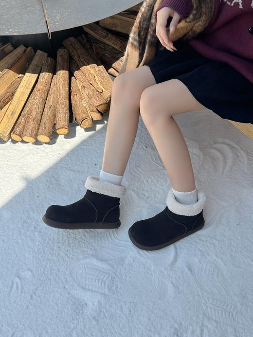 真皮牛反绒皮雪地靴2025年冬季新款靴子 可选单里/加绒款 保暖时尚百搭 商品图4