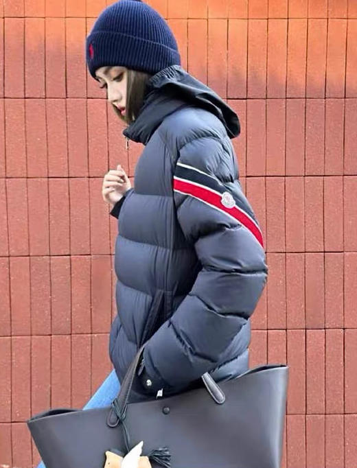 蒙口 25秋冬新款 三色织带立领羽绒服(TM) 商品图0