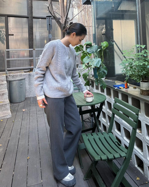 【复古羊绒】噢蜜ooomeooo麻花羊绒套头衫 商品图4