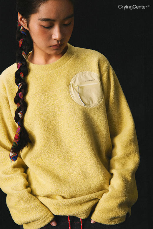 CryingCenter小圆盘抓绒宽松套头卫衣 男女款 哭喊中心 商品图4