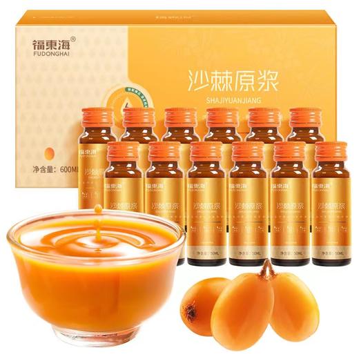 【福东海】沙棘原浆600ml（50ml *12瓶 ）/盒 商品图0
