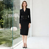 IWY/双排扣黑色西装套装女职业装通勤两件套气质工作服WCS102 商品缩略图3