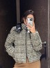 蒙口 25秋冬新款 粗花呢格纹羽绒外套(TM) 商品缩略图1