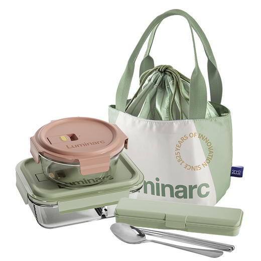 LC-CJJ1147 柏格高硼硅玻璃保鲜盒餐具组4件套装 商品图0