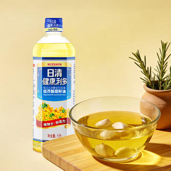 日清【保真菜籽油】健康利多低芥酸菜籽油 1L装食用油 浸出工艺 /粮油调味 /食用油 /菜籽油 商品图3
