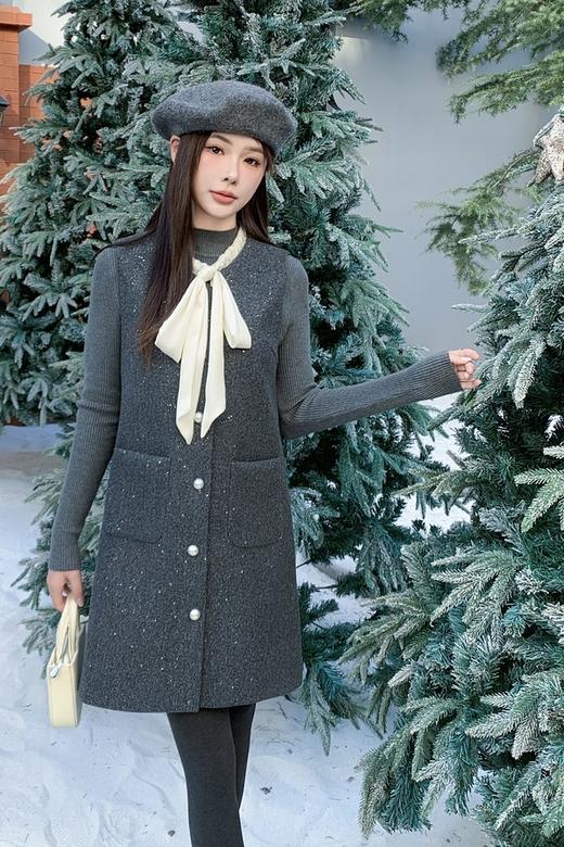 amadella 优雅气质小香风细闪亮片连衣裙套装 21943 商品图3