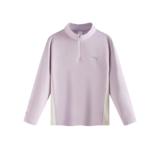 超级安踏舒雪绒保暖长T儿童半拉链卫衣秋冬保暖针织衫372546401U 商品图1