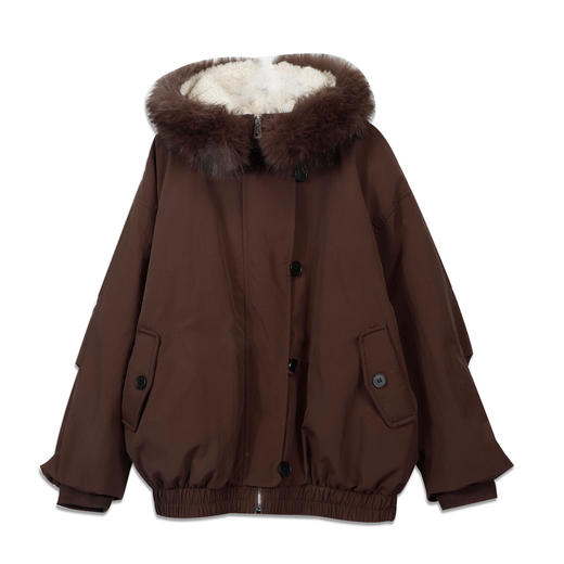 荒诞大毛领派克羽绒服-纪念日百货门店同款168143777 商品图4