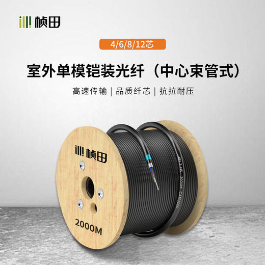 2000米单模8芯室外铠装光纤(中心束管式线径6.0mm） GNT-51108FB-2K 商品图0
