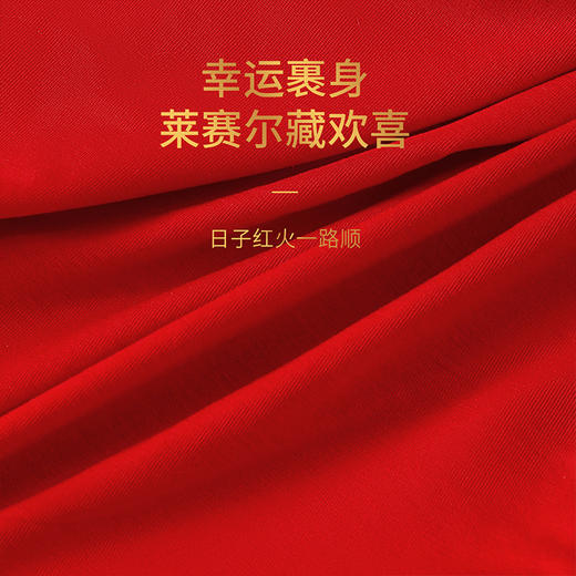 樱姿娜新年红内裤，女款80041欢喜裤，4条礼盒装，莱赛尔幸运红，蚕丝底裆，舒适透气 商品图3