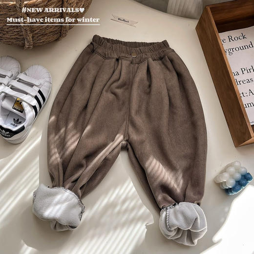 【保暖服饰 |吾家冬季山系儿童哈伦裤合集 】可穿至170码，立体裁剪，厚实锁暖，螺纹松紧脚口，舒适防风，加棉加厚款，暖软舒适内里亲肤，整体抗皱耐磨，简约百搭，男孩女孩都适合~ 商品图2