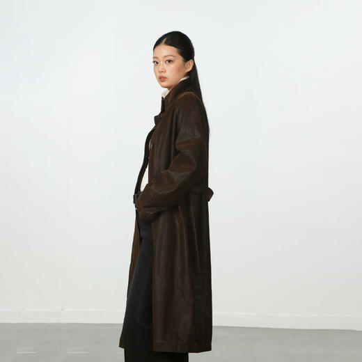 气质风极简磨砂皮加绒长外套-纪念日百货门店同款167945401 商品图2