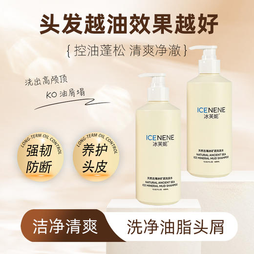 冰芙妮洗发水400ml深层清洁控油去屑蓬松柔顺发质 商品图0