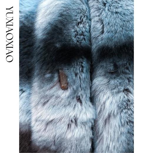 余潇潇【蓝莓之恋】雷克斯獭兔毛翻领七分袖&小圆领长袖獭兔皮草 商品图2