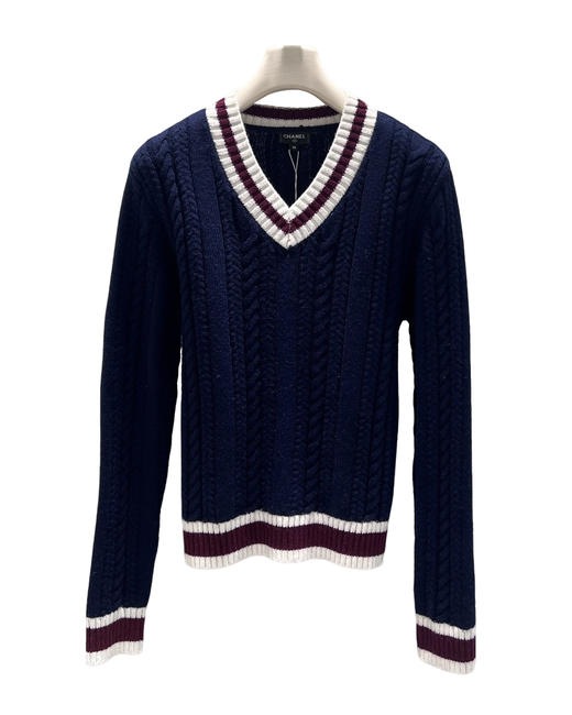 女款V领针织毛衣la025 商品图0