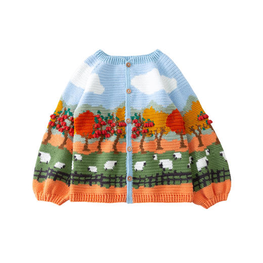 苏苏姐家苹果园开衫手工diy钩针编织衣服4股棉毛线团自制材料包 商品图4