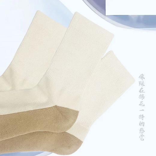 【素道】有机棉健足袜 拼色毛圈袜 袜口较松 组合针织工艺 素道敦煌天然有机彩棉织造 舒适安全健康 [漳州仓] 商品图2